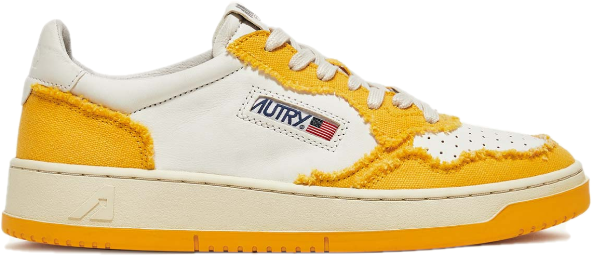 Giay Autry Medalist Low Goatskin 'White Mango' AULM-CB06
