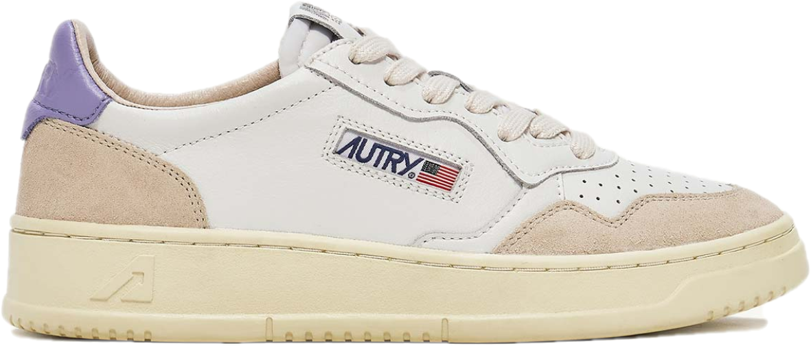 Giay Autry Medalist Low Suede 'White Lavender' AULW-LS53