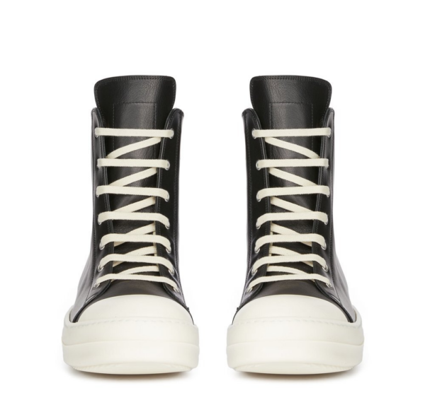 Giay Rick Owens Full Grain Calf 'Black Milk White' RP01C5890LPO-911