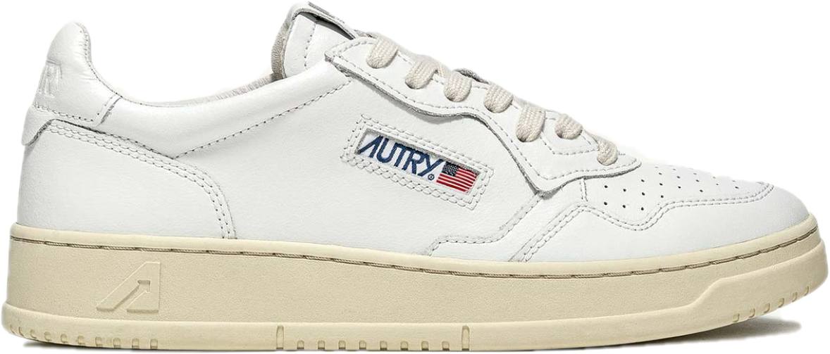Giay Autry Medalist Low Leather 'White' AULW-LL15