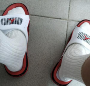 Dep Nike Air Jordan Hydro 4 Retro Slide 'White Red' 532225-160