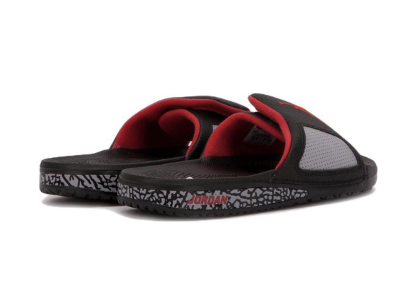 Dep Air Jordan Hydro 3 Retro Slide 'Black Red Grey' 854556-003