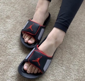 Dep Air Jordan Hydro 3 Retro Slide 'Black Red Grey' 854556-003