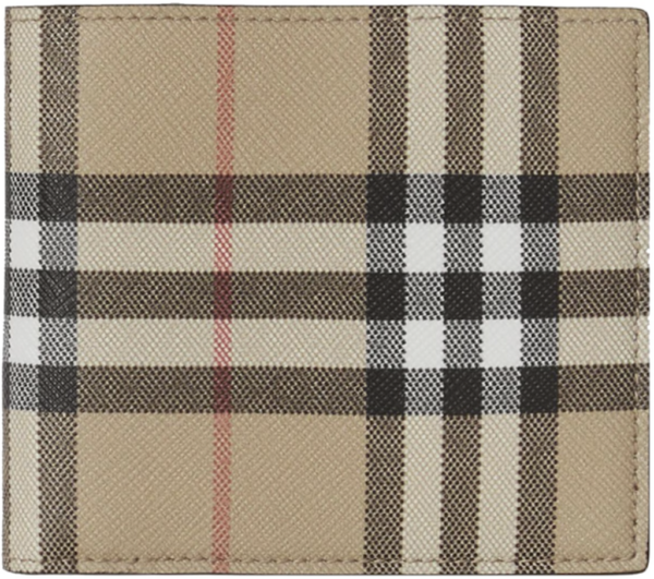 Vi Burberry Vintage Check Bifold 'Beige' 80579541