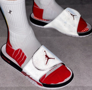 Dep Nike Jordan Hydro 5 Retro Slide ‘White Fire Red’ 555501-101