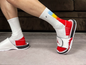 Dep Nike Jordan Hydro 5 Retro Slide ‘White Fire Red’ 555501-101