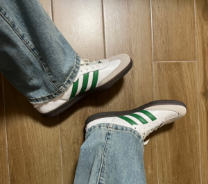 Giay Adidas Samba OG 'Footwear White Green' IG1024