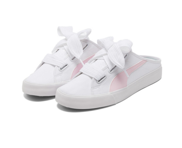 Giay Puma Bari Mule Ribbon 125 'White Pink' 382331-04