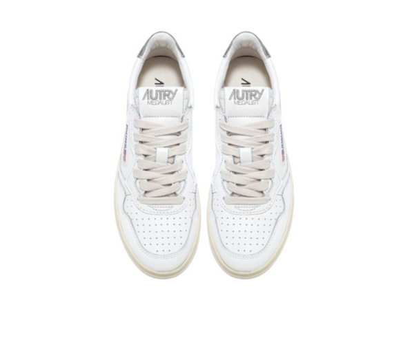 Giay Autry Medalist Low Leather 'White Silver' AULW-LL05
