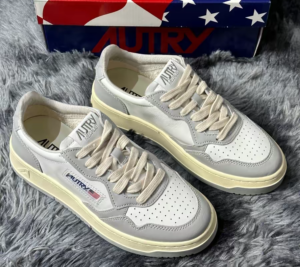 Giay Autry Medalist Low Leather 'Gray White' AULW-WB10