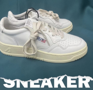 Giay Autry Medalist Low Leather 'White Blue' AULW-LL12