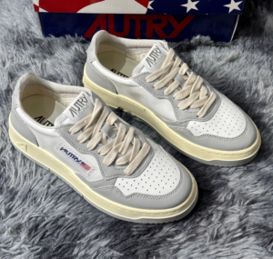 Giay Autry Medalist Low Leather 'Gray White' AULM-WB10