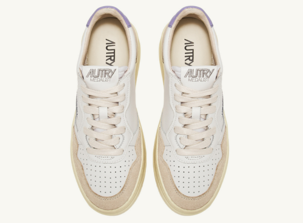 Giay Autry Medalist Low Suede 'White Lavender' AULW-LS53