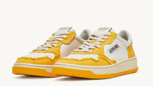 Giay Autry Medalist Low Goatskin 'White Mango' AULM-CB06