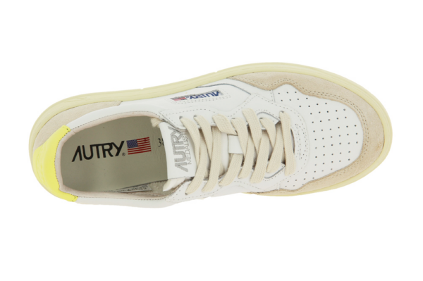 Giay Autry Medalist Low 'White Yellow' AULW-LS46