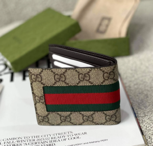 Vi Gucci GG Web Wallet 'Beige Ebony' 408827-KLQCN-8461