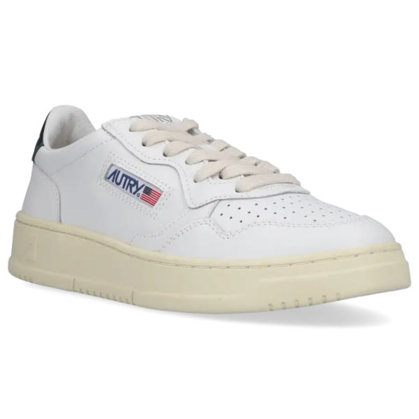 Giay Autry Medalist Low Leather 'White Green' AULW-LL47