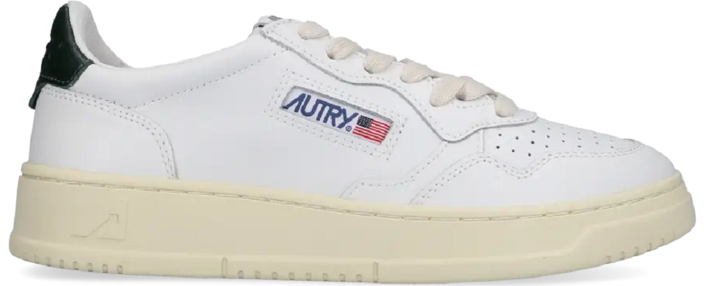 Giay Autry Medalist Low Leather 'White Green' AULW-LL47