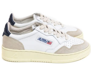 Giay Autry Medalist Low Leather Suede 'White Blue' AULW-LS28