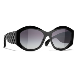 Kinh Channel Oval Sunglasses 'Grey' A71515-X01081-S6016