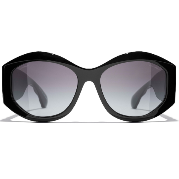 Kinh Channel Oval Sunglasses 'Grey' A71515-X01081-S6016