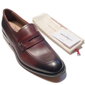 Giay Salvatore Ferragamo Penny Loafers 'Brown' 0741643