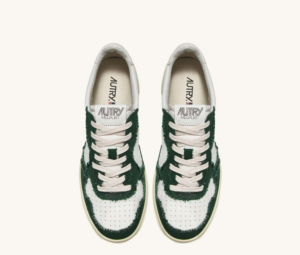 Giay Autry Medalist Low Goatskin Frayed 'White Eden' AULM-CB08