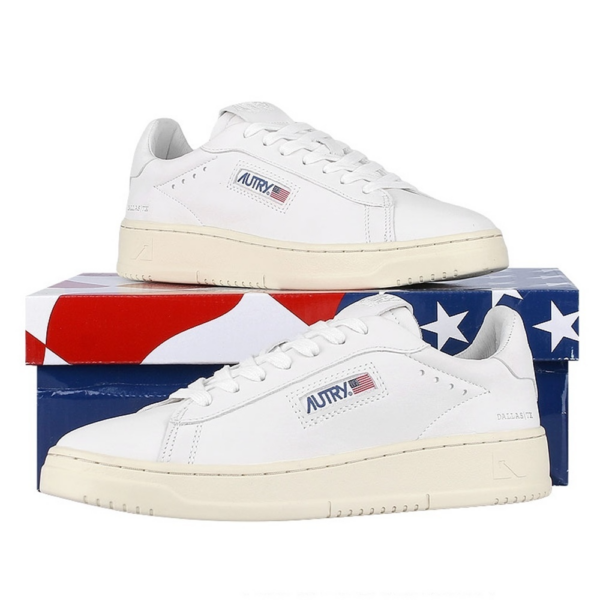 Giay Autry Dallas Low Goatskin 'White' ADLM-GG01