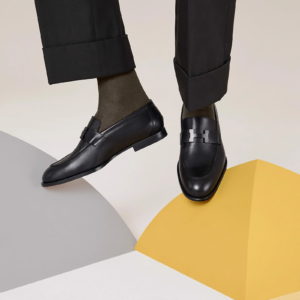 Giay Hermes Loafers Honore 'Black' H232903ZA02395