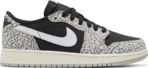 Giay Nike Air Jordan 1 Retro Low OG GS 'Black Cement' CZ0858-001