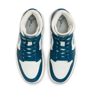 Giay Nike Air Jordan 1 Mid 'White Blue' BQ6472-414
