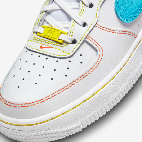 Giay Nike Air Force 1 Low GS 'Rainbow Stitch' FJ4614-100