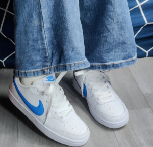 Giay Nike Court Borough Low 2 GS 'White Photo Balue' BQ5448-123