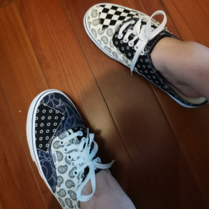 Giay Vans Authentic Mule 'Pattern Mix Dress Blues' VN0A54F76UW