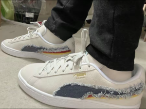 Giay Puma Suede 'White Peacoat' 383798-01