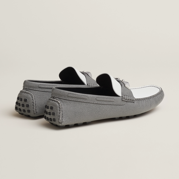Giay Hermes Irving Loafer 'Gris Blanc' H231932ZH30405