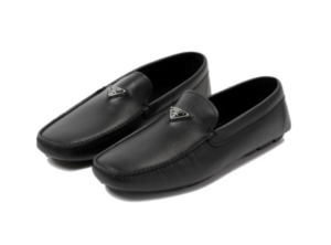 Giay Prada Triangle Logo Leather Loafers 'Black' 2DD172-A21-F0002