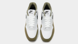 Giay Nike Air Max 1 'White Black Medium Olive' FD9082-102
