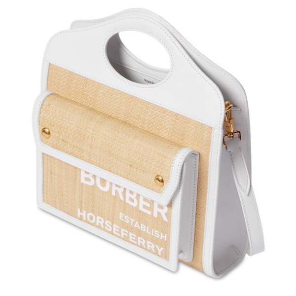 Tui Burberry Mini Two-tone Canvas Pocket Bag 'Natural' 8030256