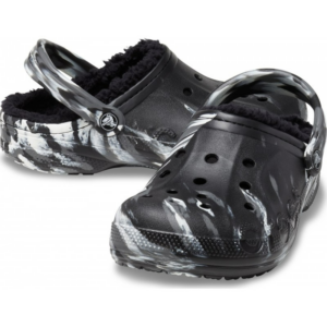 Dep Crocs Baya Lined Marbled Clog 'Black White' 208333-0C4