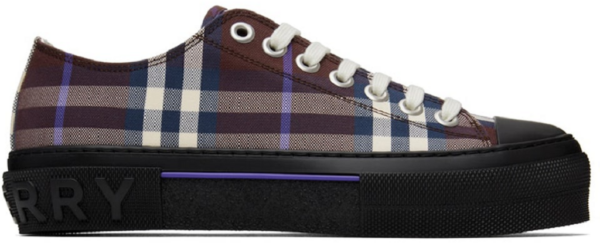Giay Burberry Vintage Check Cotton 'Deep Maroon' 80576111