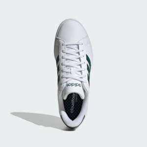 Giay Adidas Grand Court Cloudfoam 'White Green' ID4465