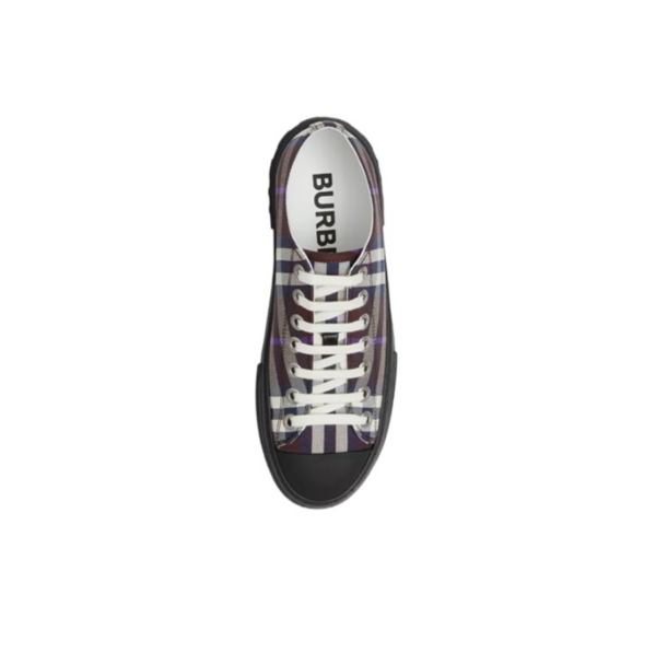 Giay Burberry Vintage Check Cotton 'Deep Maroon' 80576111