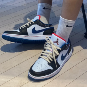 Giay Nike Air Jordan 1 Low 'Blue Sashiko' FV3622-141