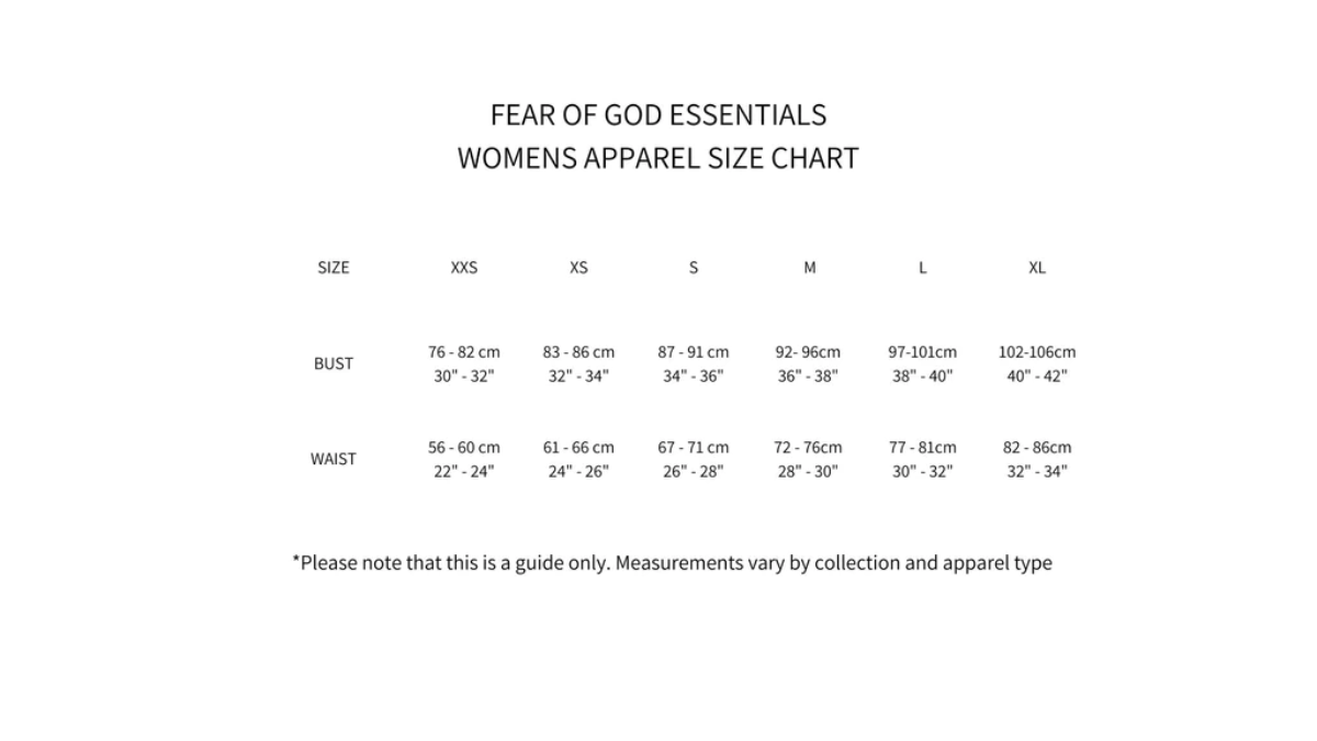 Hinh anh 3: Huong dan chon size Fear of God ESSENTIALS chuan cho ban