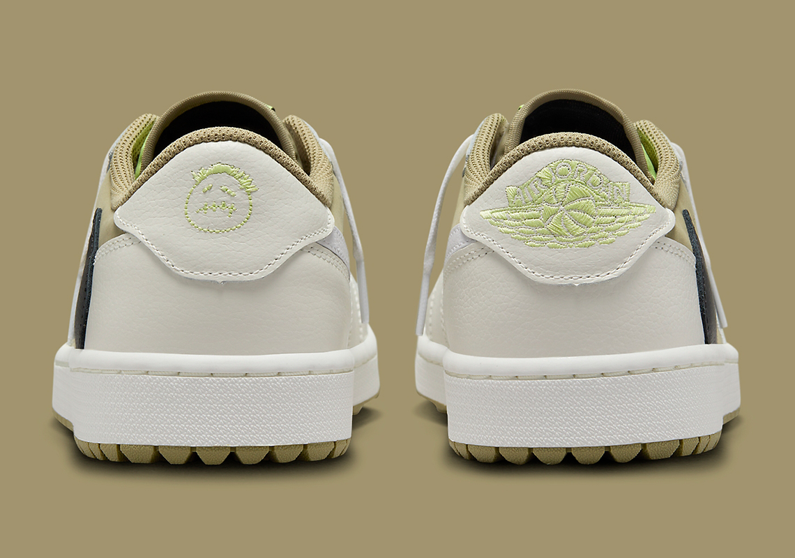 Travis Scott x Air Jordan 1 Low Golf Neutral Olive - khi hip hop và thể thao kết hợp Hinh anh 3: Travis Scott x Air Jordan 1 Low Golf Neutral Olive - khi hip hop va the thao ket hop