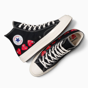 Giay Converse x Play Comme des Garcons Chuck 70 Hi 'Multi Heart Black' A08147C