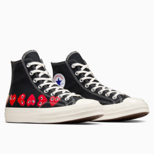 Giay Converse x Play Comme des Garcons Chuck 70 Hi 'Multi Heart Black' A08147C
