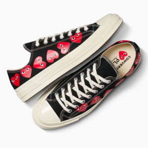 Giay Converse x Comme des Garcons Chuck 70 'Ox Multi Heart Black' A08149C