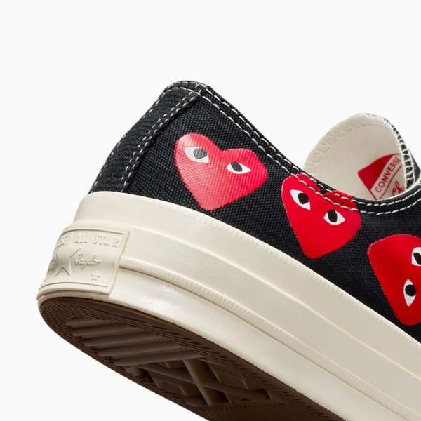 Giay Converse x Comme des Garcons Chuck 70 'Ox Multi Heart Black' A08149C